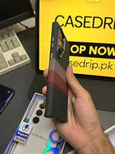 Luxo Horizontal Line Pattern Carbon Case S24/25 Ultra